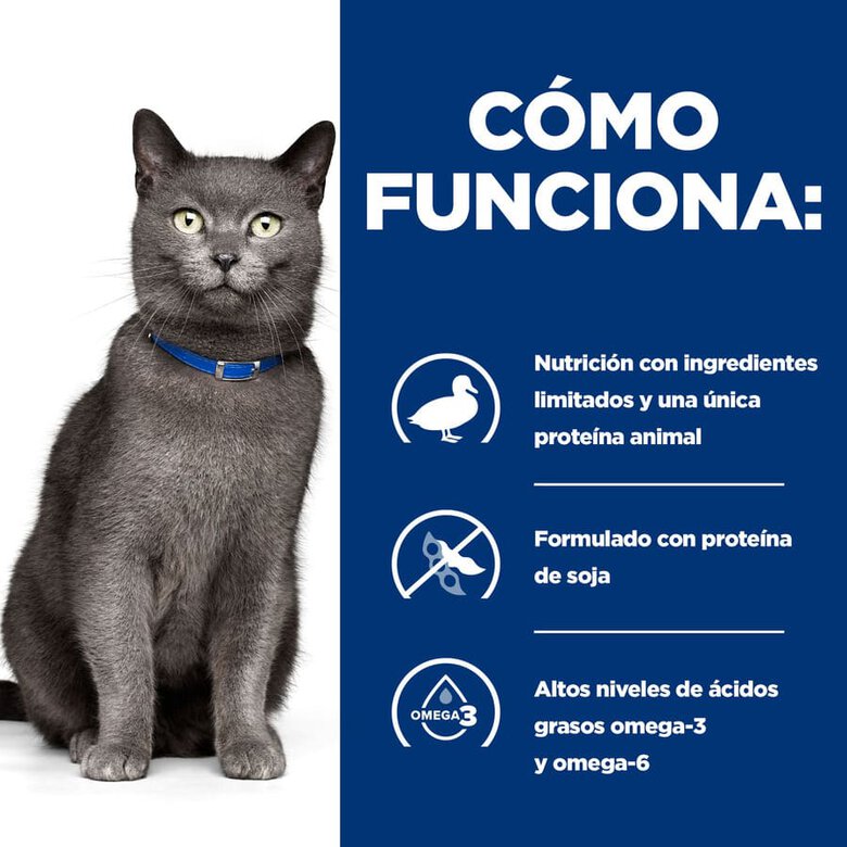 Hill's Prescription Diet Food Sensitivities Pato ração para gatos, , large image number null